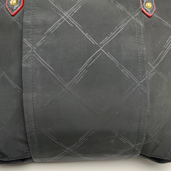 VERA BRADLEY Black Red Trim Handbag Tote Purse Lined Diamond Pattern Large Bag - Picture 4 of 16